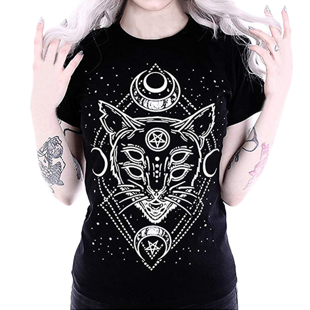 Gothic star punk t-shirt