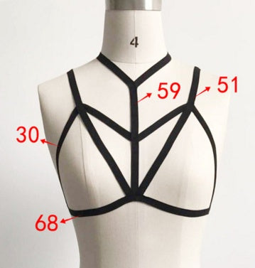 Gothic Body Harness Bra