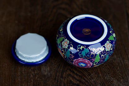 Ceramic Tea Caddy Small Mini Enamel Tea Pot