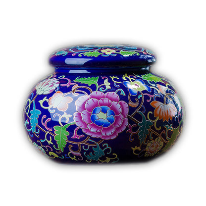 Ceramic Tea Caddy Small Mini Enamel Tea Pot