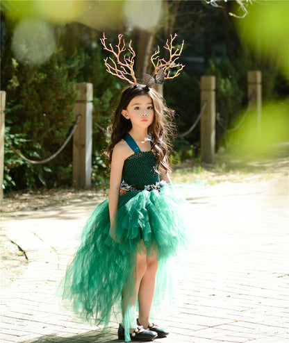 Girls dark green tutu skirt