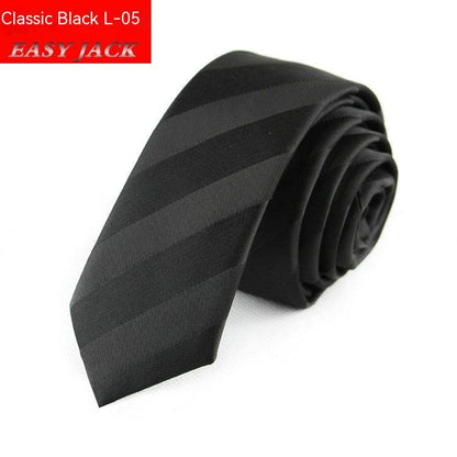 Casual Business Black Striped Tie