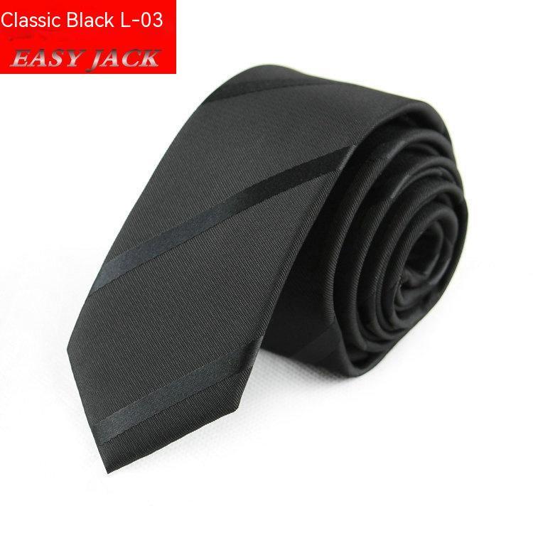 Casual Business Black Striped Tie