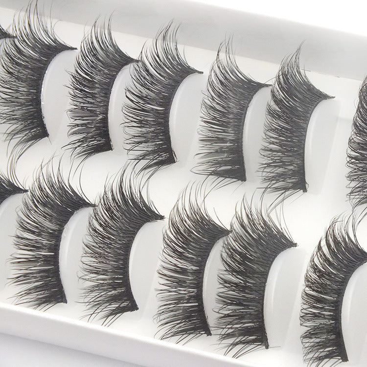 Artificial Eyelashes 10 Pairs Manmade fibers