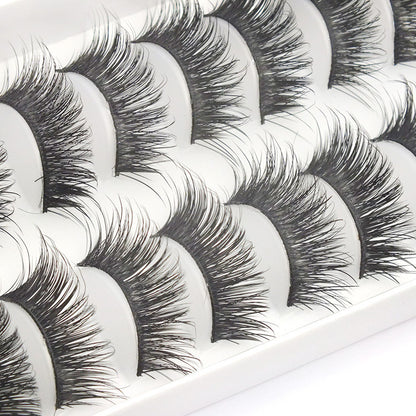 Artificial Eyelashes 10 Pairs Manmade fibers