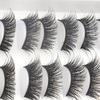 Artificial Eyelashes 10 Pairs Manmade fibers