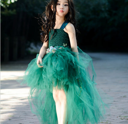 Girls dark green tutu skirt