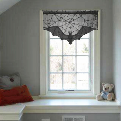 Black spider web web tablecloth