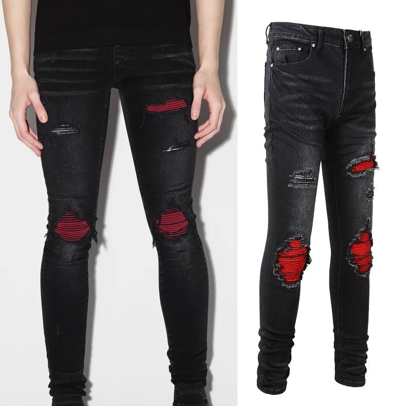 Stretch Slim Black Jeans Man