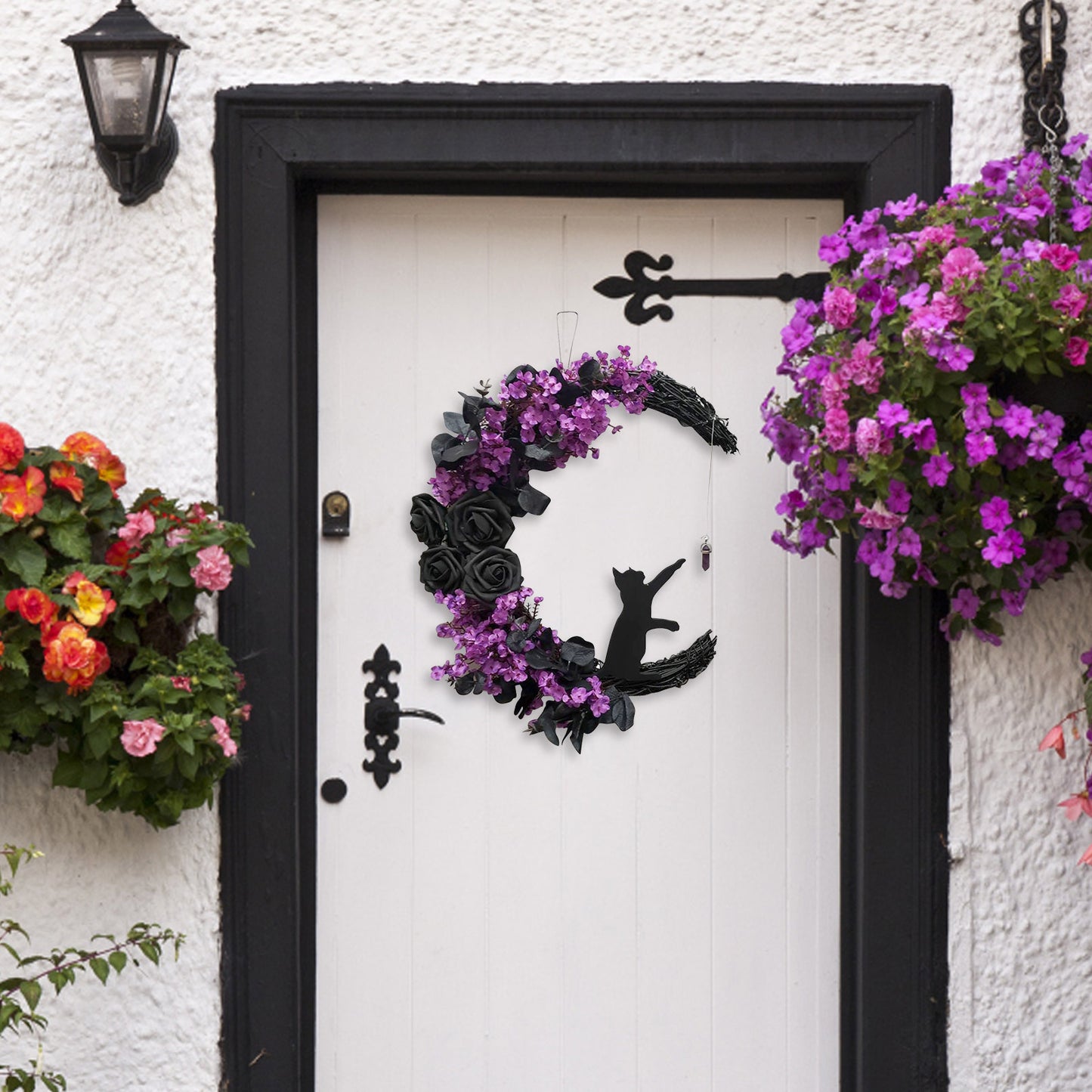 Simulation Black Rose Garland Halloween