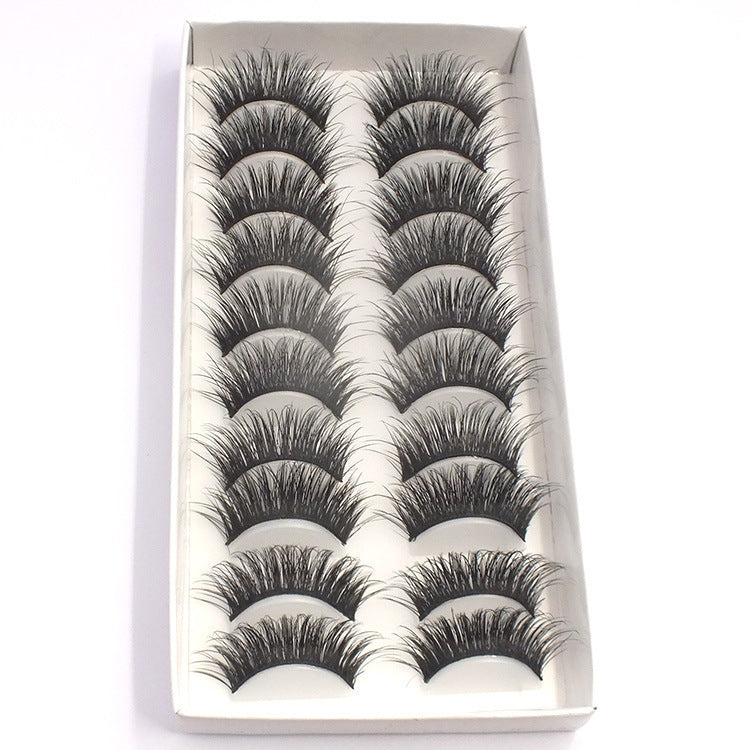 Artificial Eyelashes 10 Pairs Manmade fibers