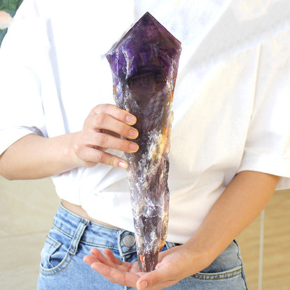 Natural Amethyst Backbone Scepter Ornaments