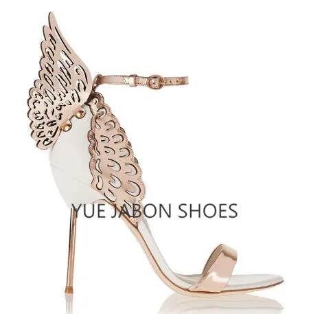 Butterfly High Heeled Ankle Strap Shoes