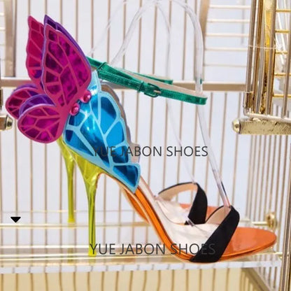 Butterfly High Heeled Ankle Strap Shoes