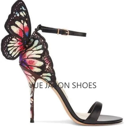 Butterfly High Heeled Ankle Strap Shoes