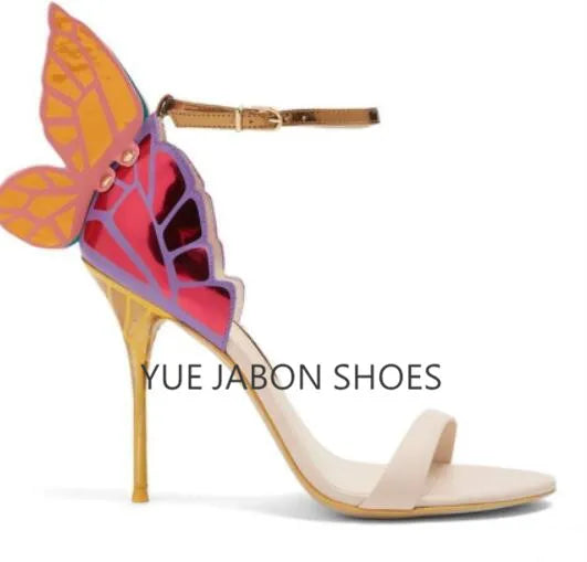 Butterfly High Heeled Ankle Strap Shoes