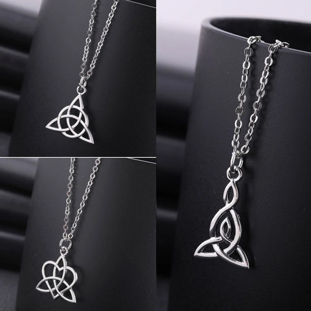 Teamer Witch Knot Pendant Necklace For Women Viking Irish Celtics Knot Magic Wicca Necklaces Jewelry Christmas Gifts Wholesale