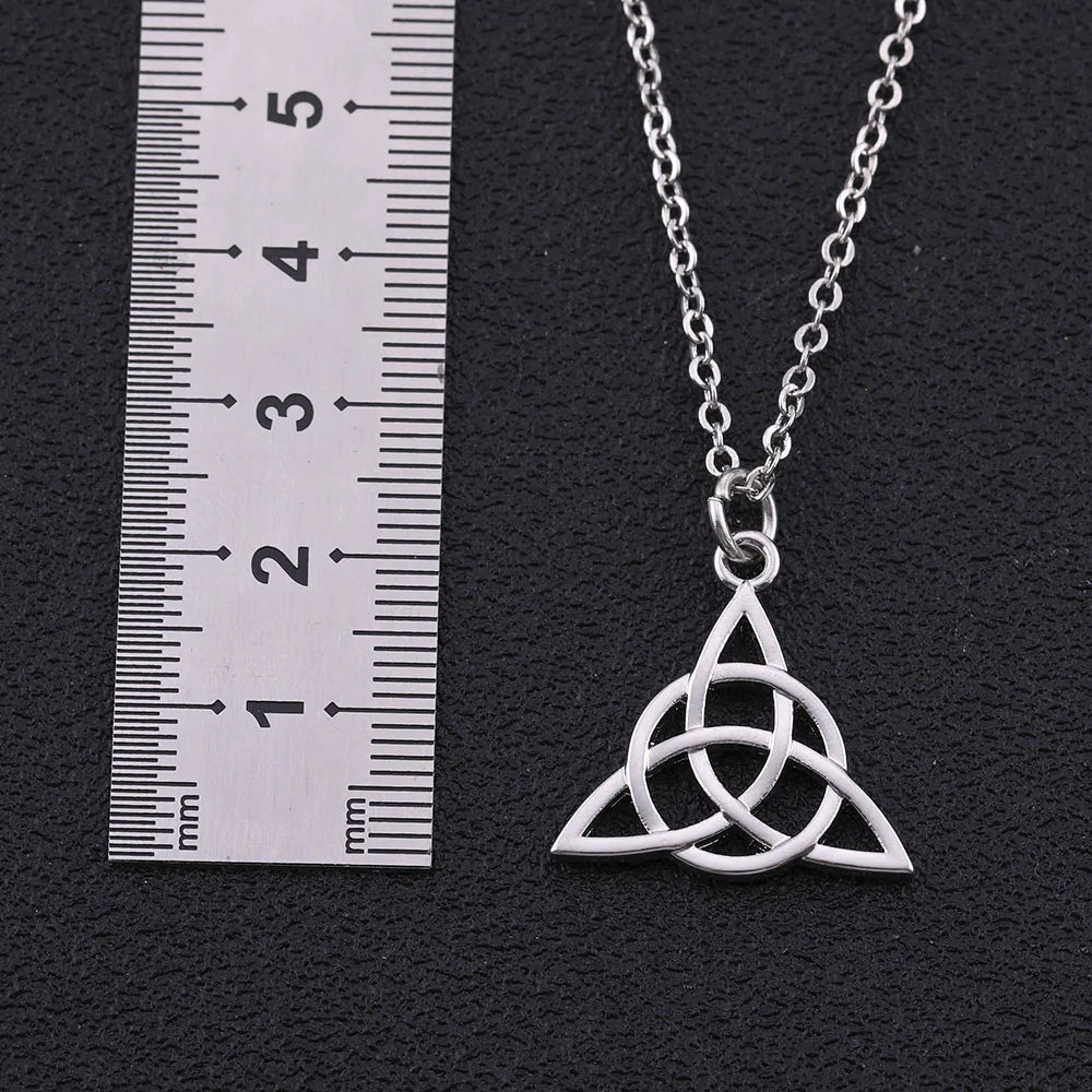 Teamer Witch Knot Pendant Necklace For Women Viking Irish Celtics Knot Magic Wicca Necklaces Jewelry Christmas Gifts Wholesale