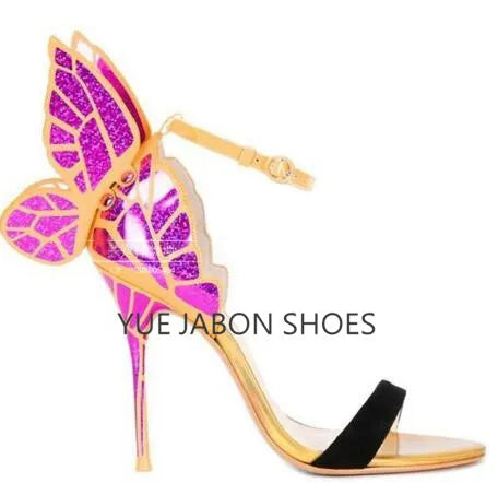 Butterfly High Heeled Ankle Strap Shoes