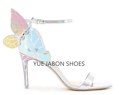 Butterfly High Heeled Ankle Strap Shoes