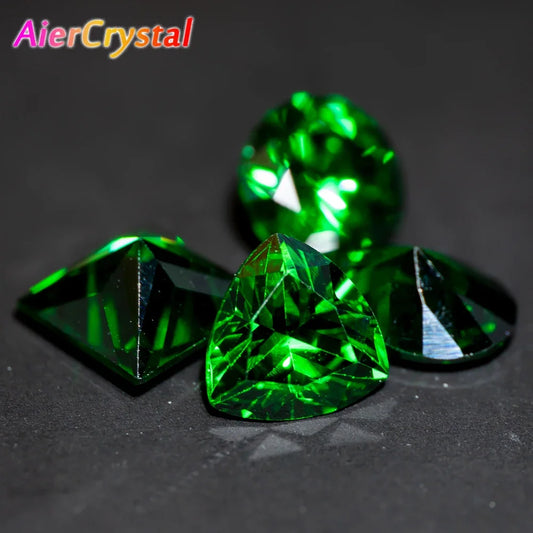 stone of life Colombian emeralds fine corundum spinel inlaid jewelry of various shapes DIY green gems AAA 5-7MM jewelry