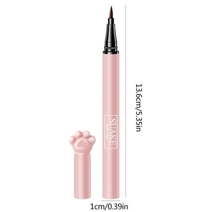 Liquid Eyeliner Waterproof Eyeliner Pencil With Cute Cat Paw All Day Waterproof Liquid Eyeliner Quick Drying Mechanical Eyeliner