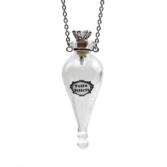 Vintage Magic Glass Bottle Wishing Drifting Cork  Potion Lucky  DIY Water Drop Amulet Sweater Chain Jewelry Necklaces