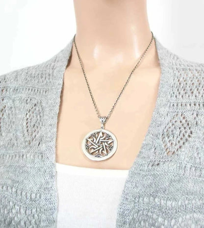 Crescent Moons Pentacle Necklace Pendant Wiccan Accessories Fashion Pagan Large Pentagram Witch Witchcraft Gothic Wicca