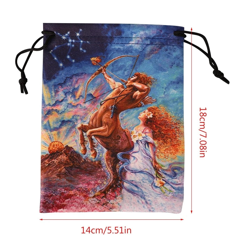 Mini Drawstring Bag Flannelette Jewelry Dices Pouch Board Game Cards Bag Wedding Gifts Packaging Pouch Tarot Storage Bag