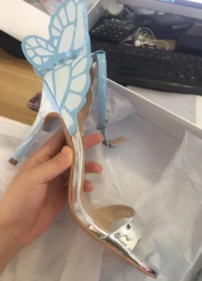 Butterfly High Heeled Ankle Strap Shoes