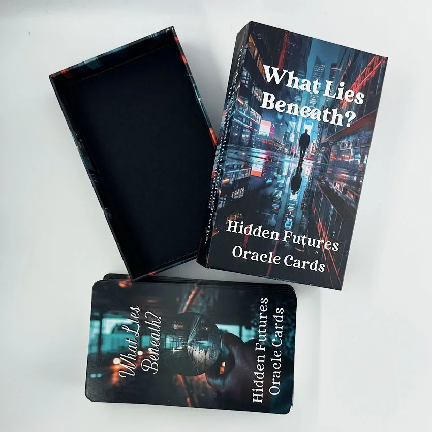 12x7 cm 56 Pcs What Lies Beneath Hidden Futures Oracle Deck Card Games No Manual