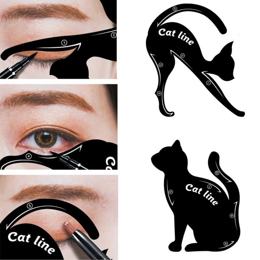 Beautiful Big Eye Makeup Tool, Black Liquid Eyeliner & Cat Eye Liner Stencil, Eye Arrow Drawing Stencil, Makeup Tools