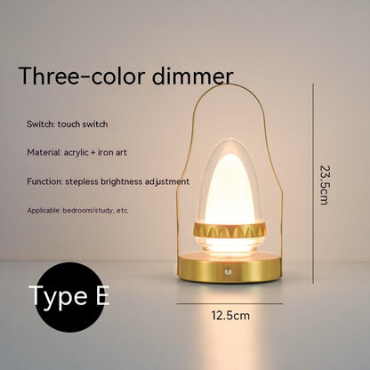 Creative Charging LED Portable Simplicity Table Lamp Small Night Lamp