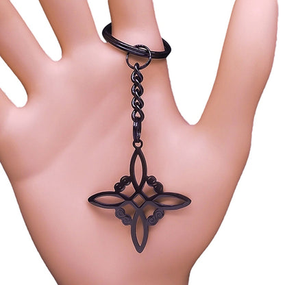 Witch Irish Knot Stainless Steel Necklace Witchcraft Celtic Knot Pendant Necklaces