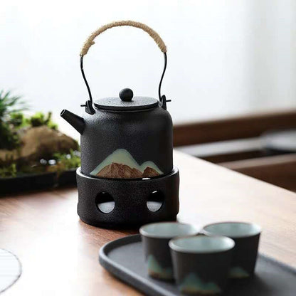 Japanese Style Warm Tea Stove Pot Ceramic Tea Set