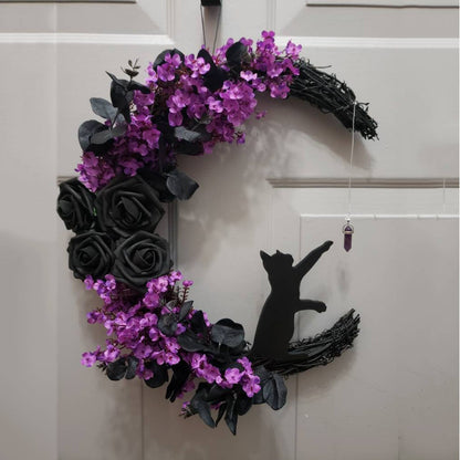 Simulation Black Rose Garland Halloween