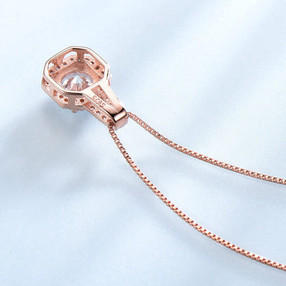 925 Sterling Silver Wedding Anniversary Rose Gold Exquisite Jewelry