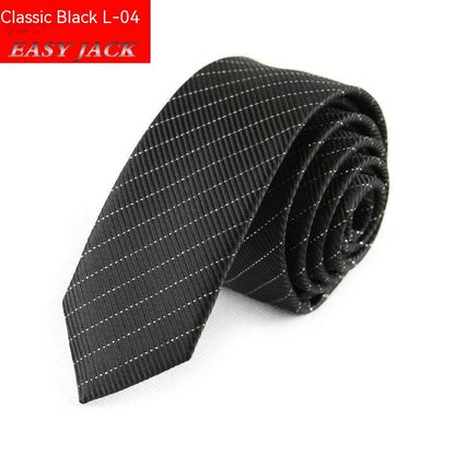 Casual Business Black Striped Tie